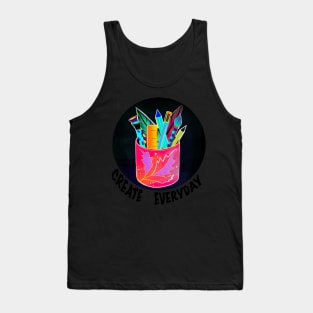 Colorful sticker create everyday Tank Top